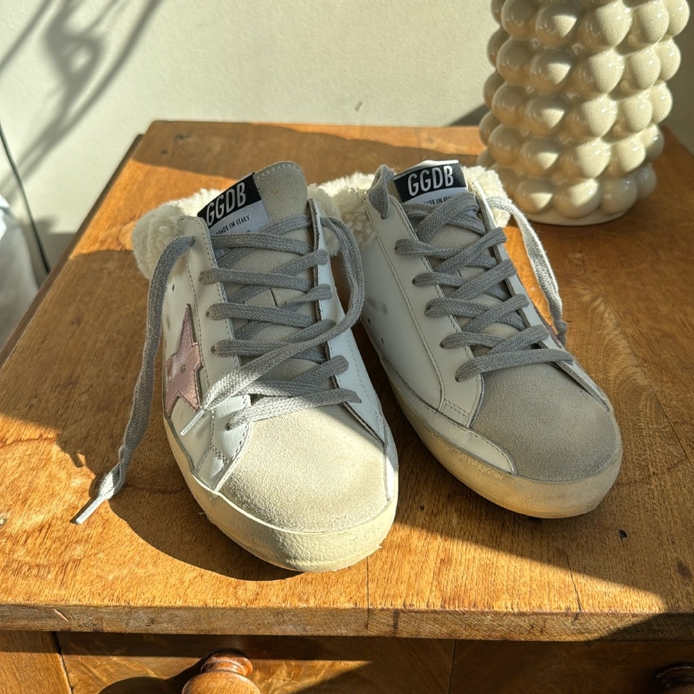 Women’s Golden Goose Sabot Sneaker Shearling/Pink size 38